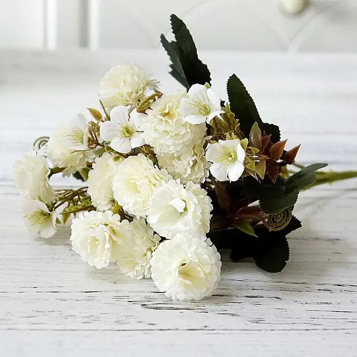 Fleurs artificielles 1 faisceau européen petit clou de girofle oeillets en gros mariage maison chambre photographie cour décor à la main bricolage scène