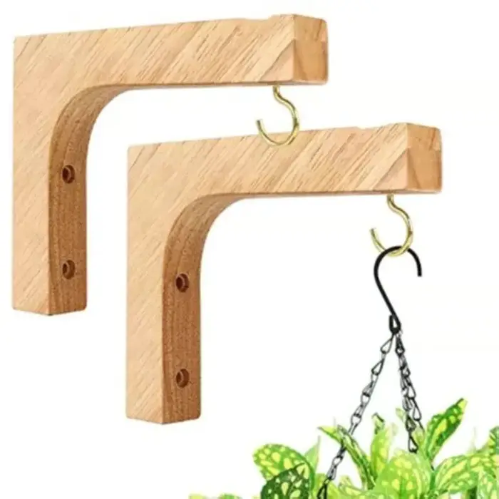 Cintres Muraux en Bois Naturel de Style Nordique