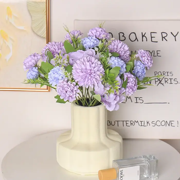 Bouquets d'hortensias artificiels mixtes