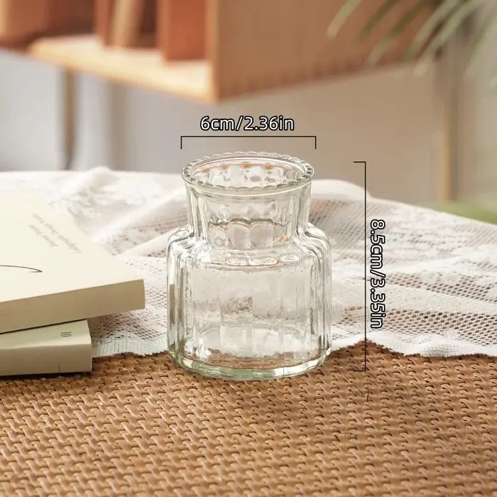 Vase en verre sculpté à la main-Jardinière hydroponique pour décor gothique de maison/bureau