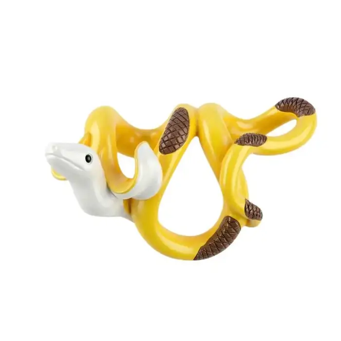 Support de pot de fleurs en résine en forme de serpent, figurine de serpent peinte à la main pour bo