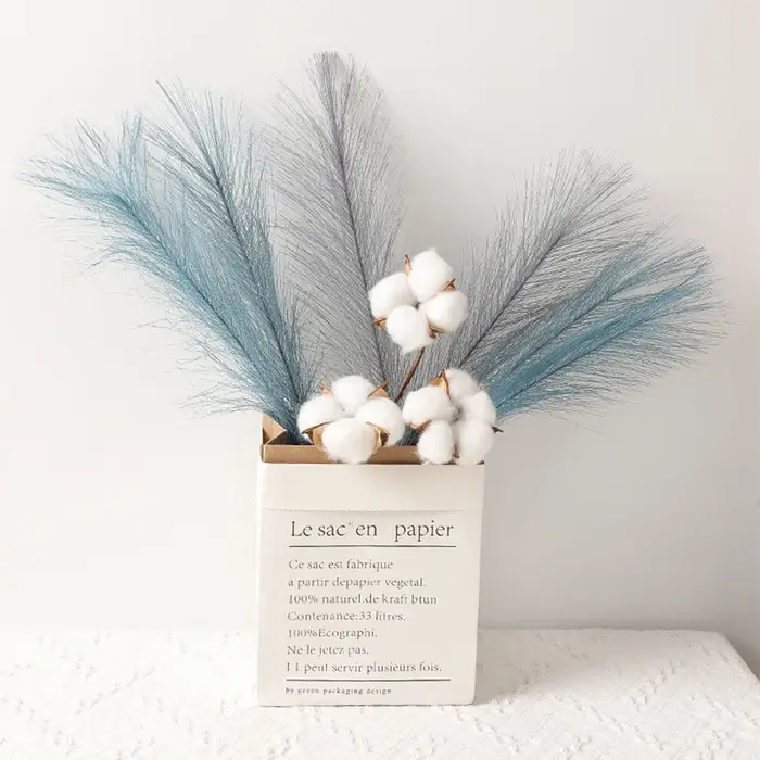 5/10/20 pièces moelleux Pampas herbe Boho décor fleur artificielle fausse plante roseau simulé fête mariage décoration de la maison 42CM