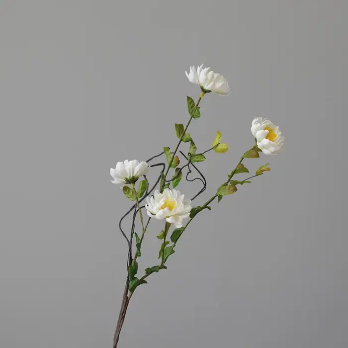Fleurs de marguerite de soie de chrysanthème rétro, bouquet de camomille, salle de jardin de mariage