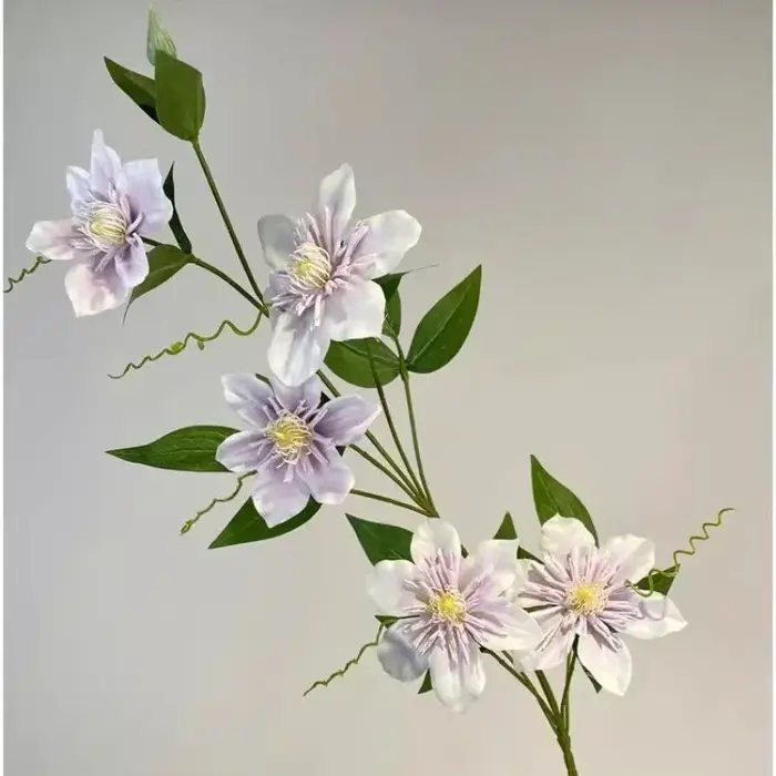 5 fleurs artificielles de Lotus en fil de fer