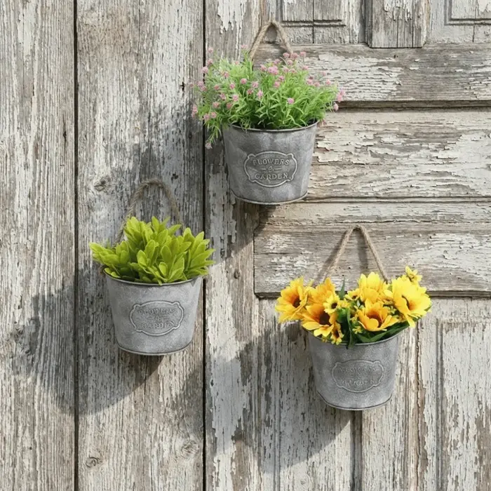 Pot de fleurs suspendu vintage pratique