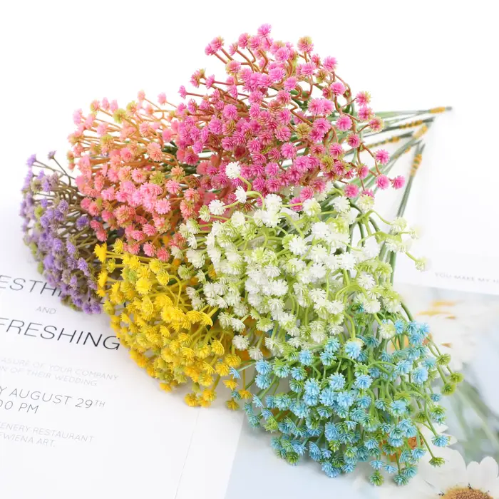 Bouquet de fleurs artificielles pour souffle de bébé