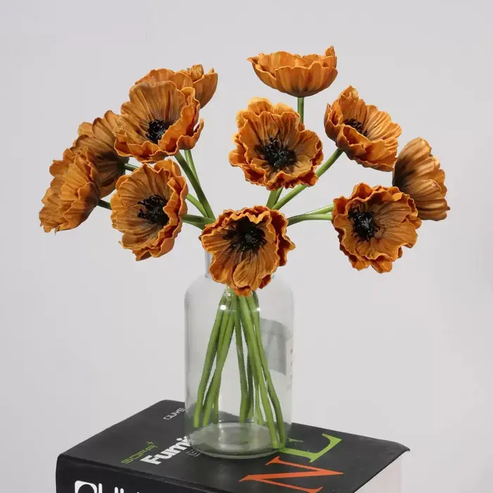 Bouquet de coquelicots artificiels en PU