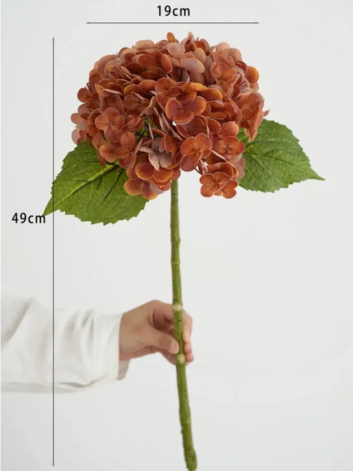 Fleurs d'hortensia artificielles bleues