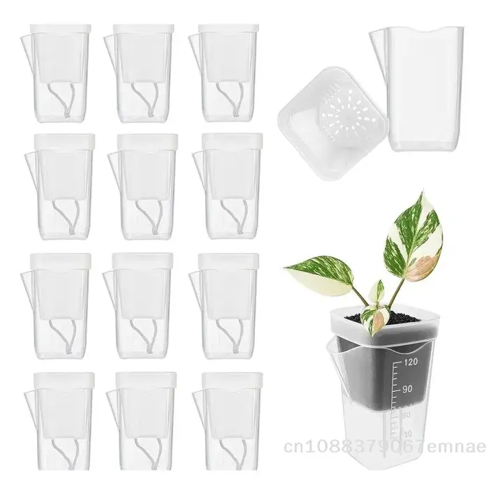 [ZYAS] 5 pots auto-arrosants à double couche avec trou de drainage et réservoir pour semis et pépinières