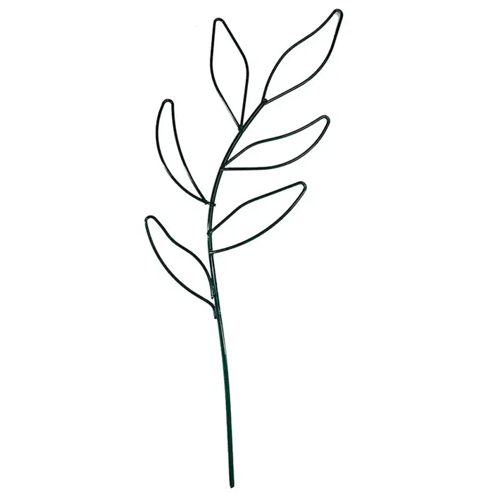 Cadre de support de croissance de plantes en treillis de plantes en fer en forme de feuille, 1 pièce