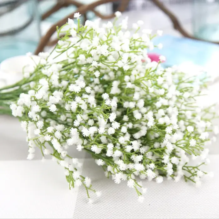 1/3 pièces plante artificielle 1 lot gypsophile petite tête de fleur maison chambre cour décor accessoires couronne mariage bricolage faux accessoire de Table