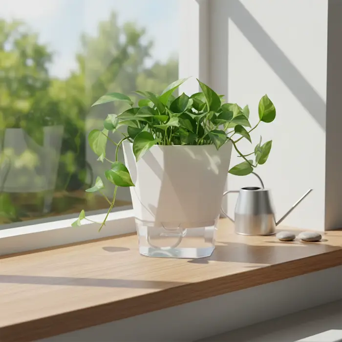 Jardinière auto-arrosante en résine de 26