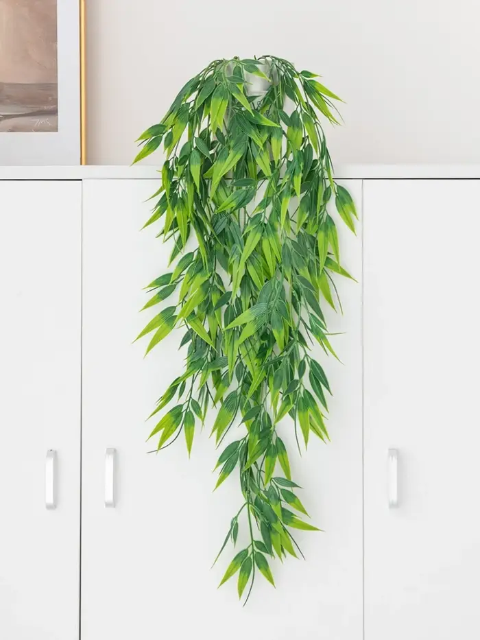 Plantes artificielles En Plastique Vente Chaude Feuille De Saule Saison De Mariage Maison Décor Extérieur Jardin Arc Couronne Festival BRICOLAGE Cadeau Boîte Pas Cher
