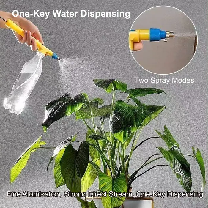 Pulvérisateur pour Bouteille Arrosoir Manuel Haute Pression pour Jardin Plantes Double Mode Brume et Jet Direct Buse en Laiton Tige en Acier Inoxydable