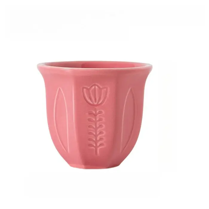 1 pièce Tasse en céramique style arabe à motif tulipe en relief 100/180/250 ml
