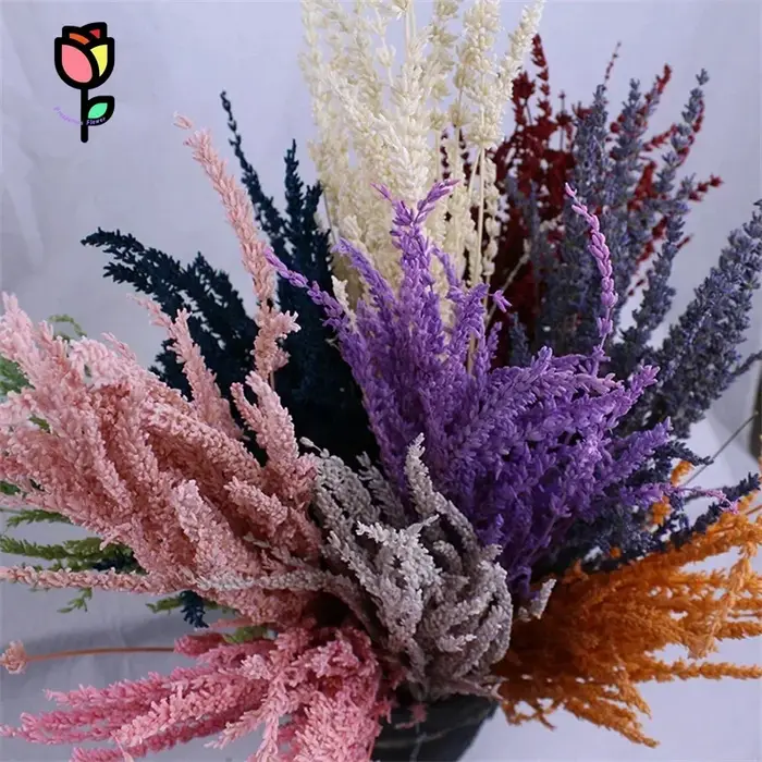 Bouquets de fleurs séchées de lavande préservée naturelle, 100 pièces, décoration de fête de mariage, fleur artificielle Pampas, décoration de noël pour la maison