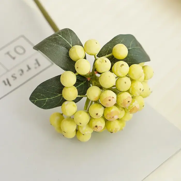 Petit bouquet de fruits artificiels, décoration de salon, fleur de Noël, accessoires de fleurs, baie