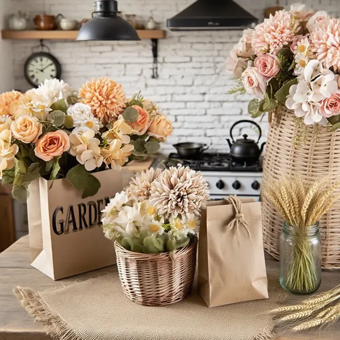 6PCS Fleurs Artificielles Camomille Mariage Maison Chambre Décoration Bouquet De Mariée Jardin Soie Roses Vase Conseil Extérieur Bricolage Cadeaux