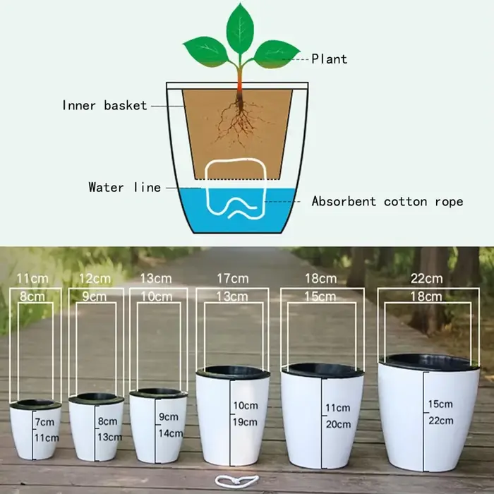 Pot de fleur paresseux, plante à arrosage automatique, planteur pour plantation de fleurs sans sol, bonsaï de table, décoration de jardin pour la maison