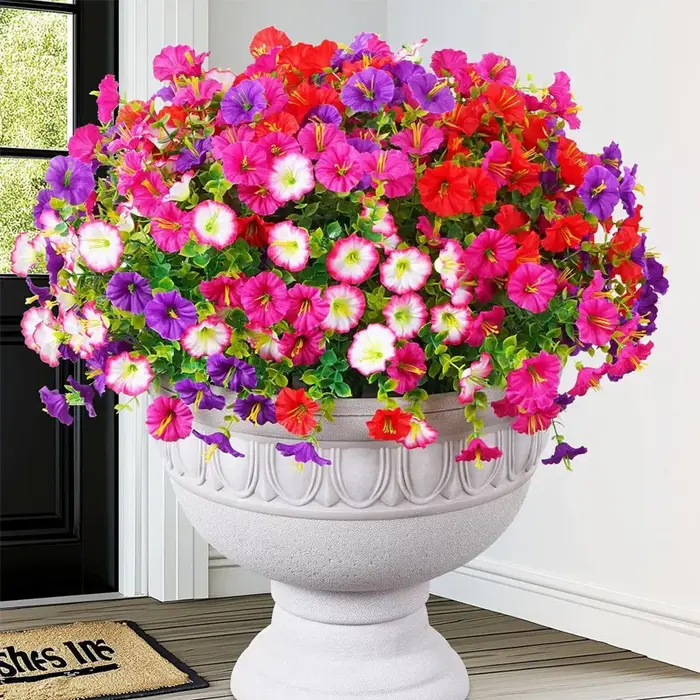 Fleurs artificielles en tissu de soie