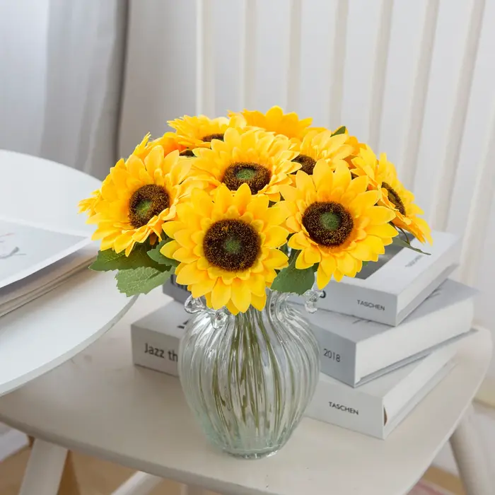 Artificielle Fleur Tournesols Vase Jardin Maison Chambre Table Automne Halloween Decora Mariage Bouquet Festival En Plein Air Cour Bricolage Cadeaux