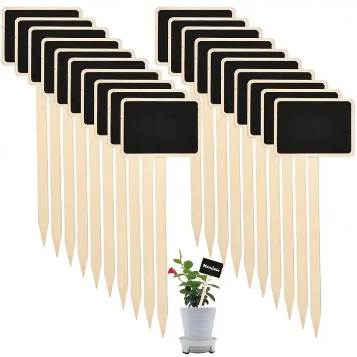 Ensemble de 10 étiquettes de plantes rustiques en bois
