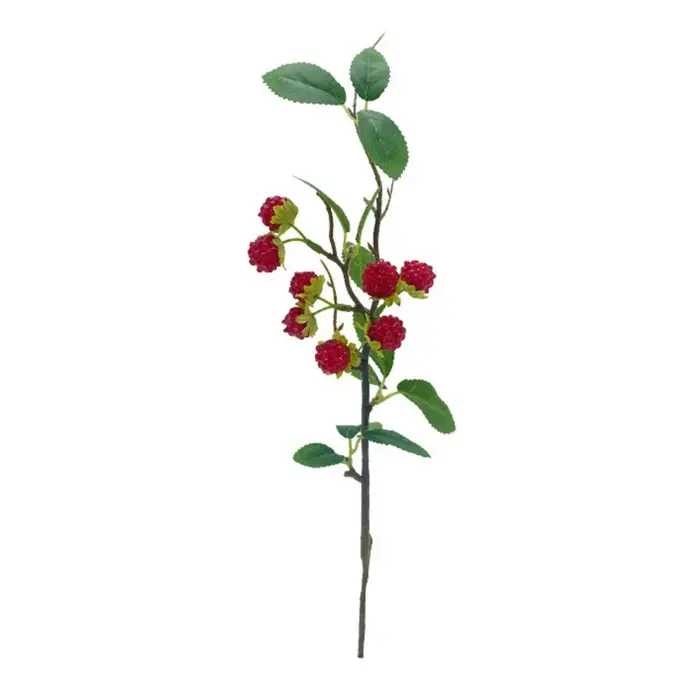 Plante artificielle de framboises rouges, accessoires de bricolage, branches de baies simulées, arra