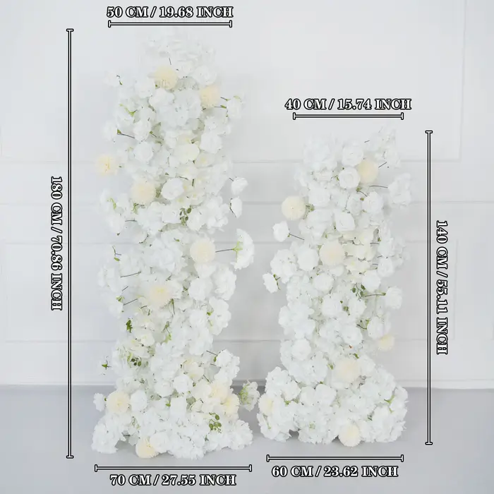 Décoration florale de luxe Uflower : Arche de mariage en roses artificielles violettes, arrangements pour scène de fête et accessoires en panneau KT