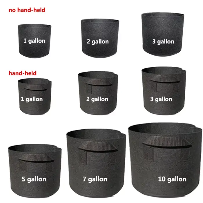 1-30 gallons grande plante fleur sacs de culture pot maison outils de jardin pomme de terre fraise t