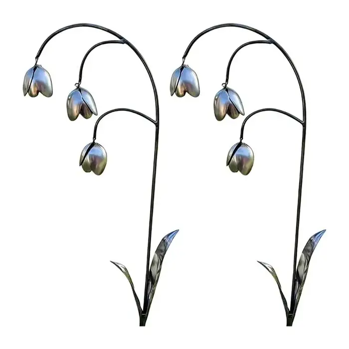 G6KF fleur vallée en métal, décoration jardin, Art en métal résistant aux intempéries, décoration extérieure fleur