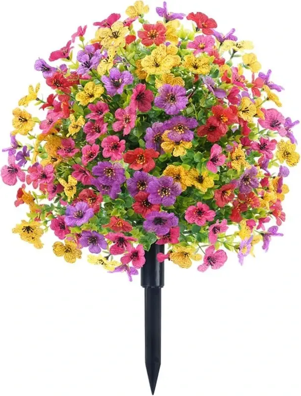 Fleurs artificielles Coloré Boule Sol Insertion Plantes De Soie De Mariage Arc Couronne Maison Décor
