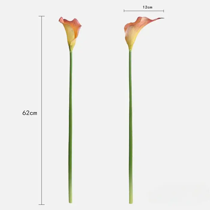 Lys Calla Artificiel avec Grand Long Poteau