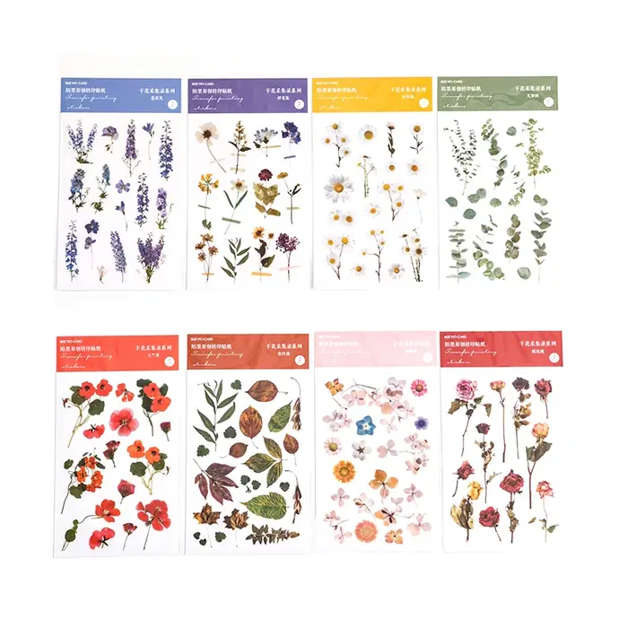 Autocollants de transfert à frotter motif bouquet de fleurs