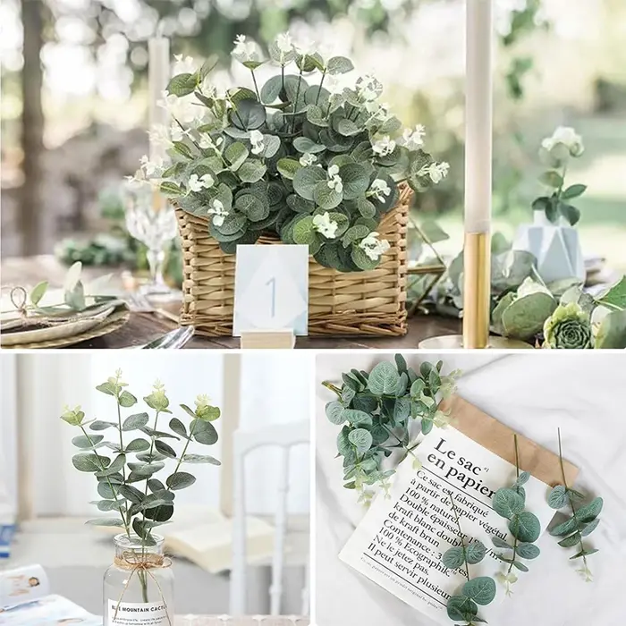 Feuilles d'eucalyptus artificielles