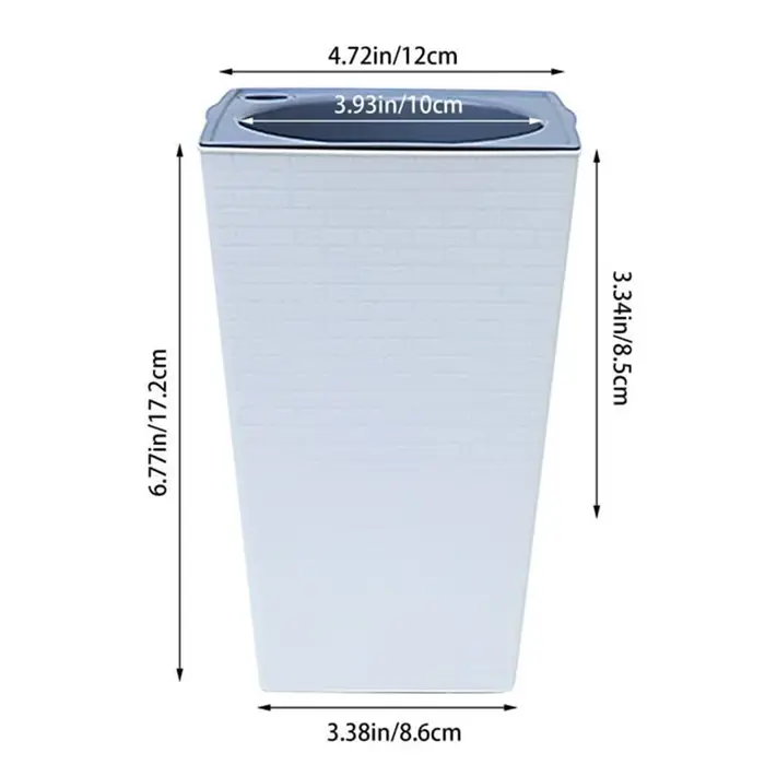 Grand pot de fleurs imitation métal plastique