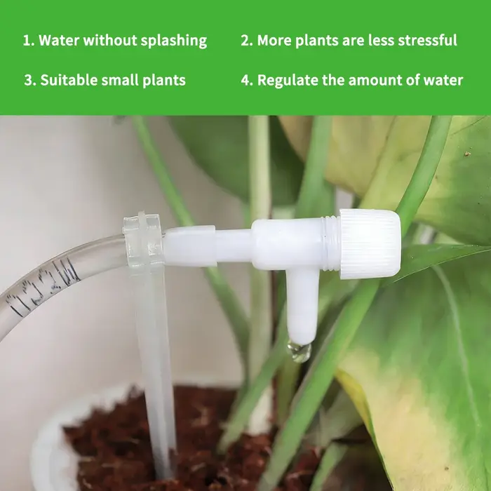 Kit d'irrigation goutte-à-goutte pour jardin avec vanne de régulation