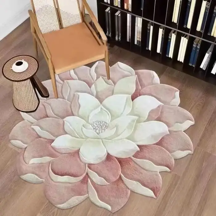 Tapis de fleur de pétale moelleux moderne, décoration de salon, tapis de maison, chambre à coucher, 