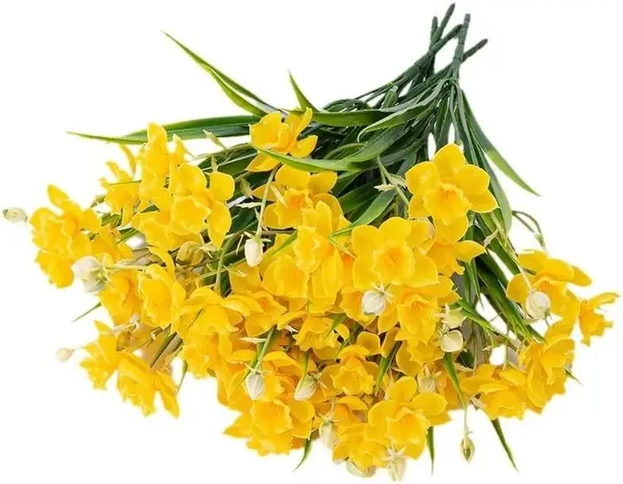 Fleurs artificielles Narcisse en soie pour bouquet de mariée