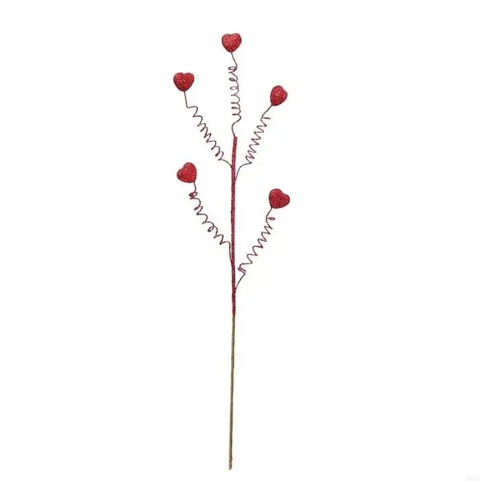 Fleur artificielle décorative avec des motifs cœur