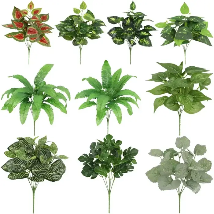 Plantes artificielles feuilles de soie écaille de tortue