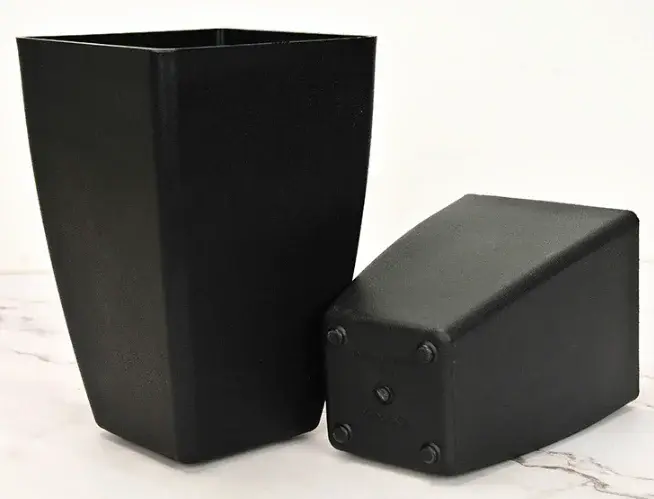 1PC M/L Pot de fleurs en plastique de style moderne et simple, pour intérieur/extérieur, noir, vertical et sur pied, pour décoration minimaliste de la maison