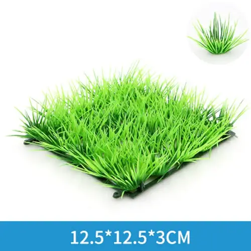Plante d'herbe verte en plastique ABS artificiel, pelouse d'aquarium aquatique, décor d'aquarium éco