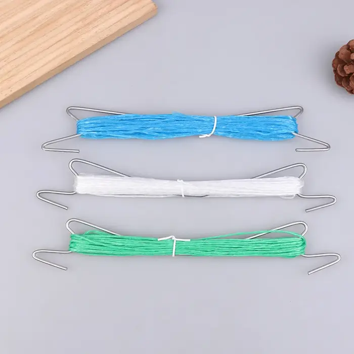 Lot de 10 crochets de fixation pour plantes avec corde de 10 m + 20