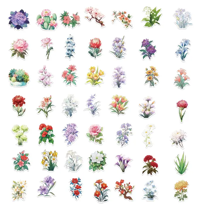 Autocollants plantes et fleurs
