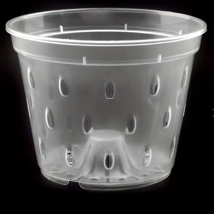 Lot de 3 pots en plastique pour orchidées