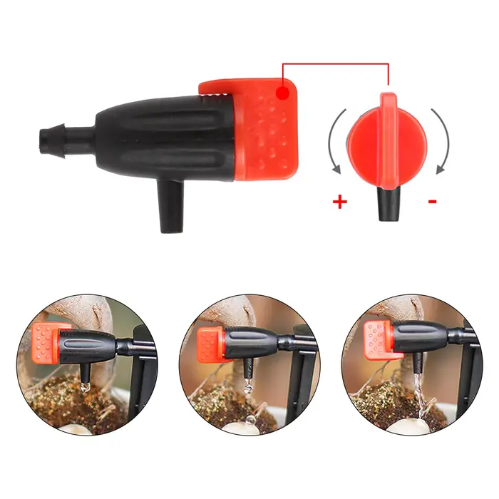 25 pièces Mini 0 ~ 40L goutteur réglable Micro goutte