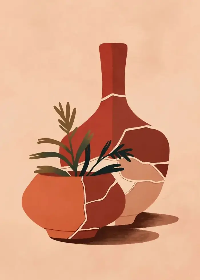 Affiches de Pots de terre cuite marocain, style Boho moderne, peinture sur toile et imprimés, images