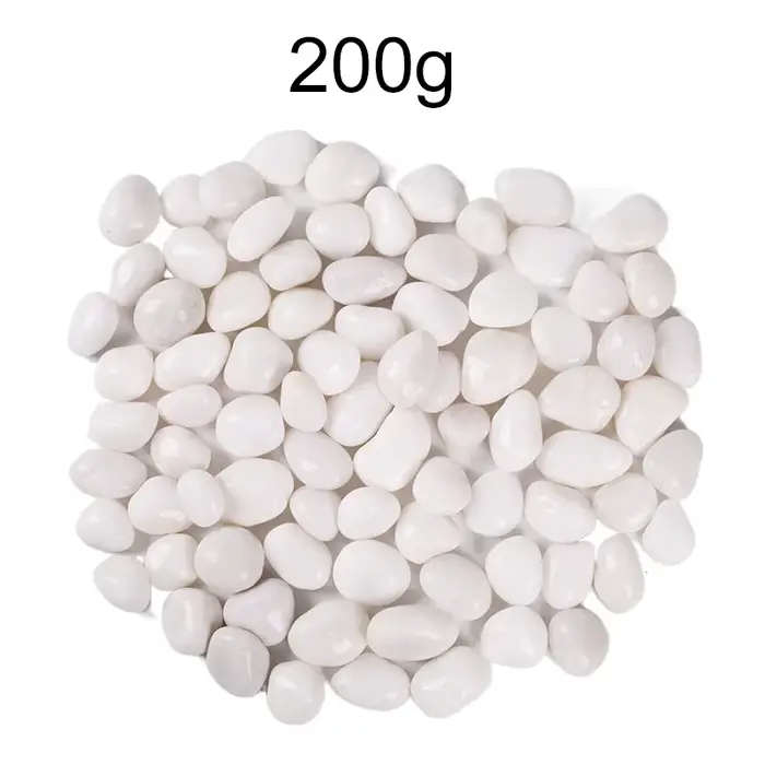 200 ~ 800g galets blancs 2 ~ 3cm conception de paysage et pavage de route pierres de fleurs de pluie