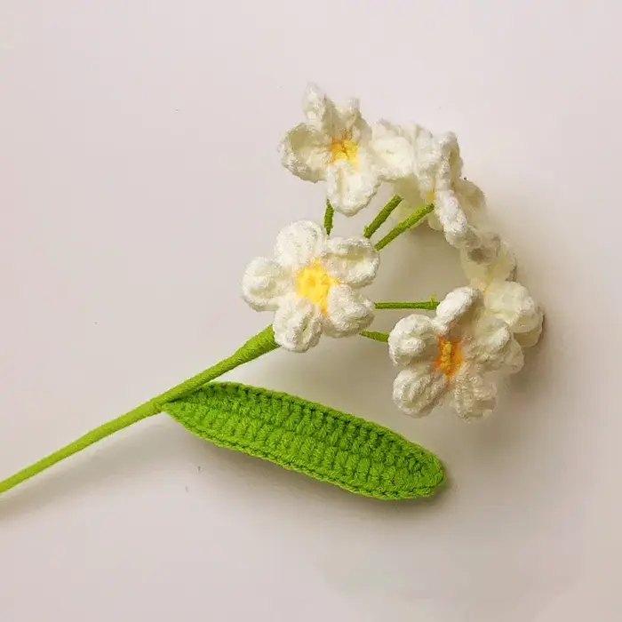 Fleurs de lys au crochet, 1/6 pièces, bouquet de fleurs de lys créatives tricotées à la main, décora