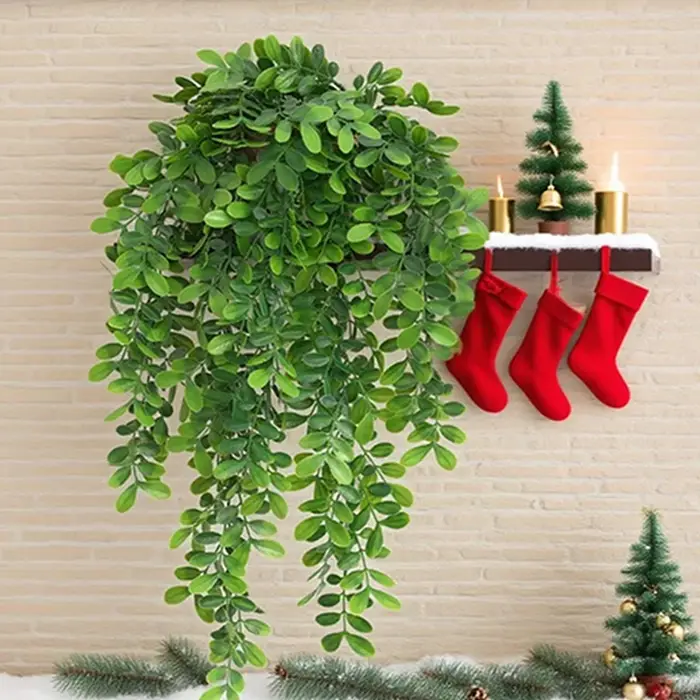 5Pcs Artificielle Ivy Plantes Feuilles De Mariage En Plein Air Noël Salon Maison Chambre Décor UV Protection Balcon Jardin Arche Accessoires